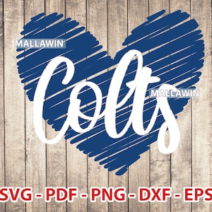 Colts svg Football Love For Cutting With Cricut, Colts png, Dxf, Eps
