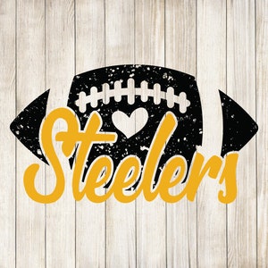 Steelers svg Football Distressed Love For Cutting With Cricut, Steelers png, Dxf, Eps
