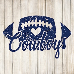 Cowboys svg Football Distressed Love For Cutting With Cricut, Cowboys png, Dxf, Eps