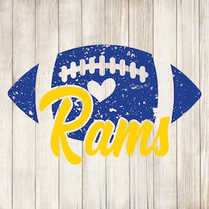 Rams svg Football Distressed Love For Cutting With Cricut, Rams png, Dxf, Eps