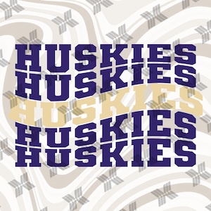 Huskies Wave svg file For Cutting With Cricut, Huskies png for Sublimation or iron on, Huskies Football, Baseball, Basketball Mascot