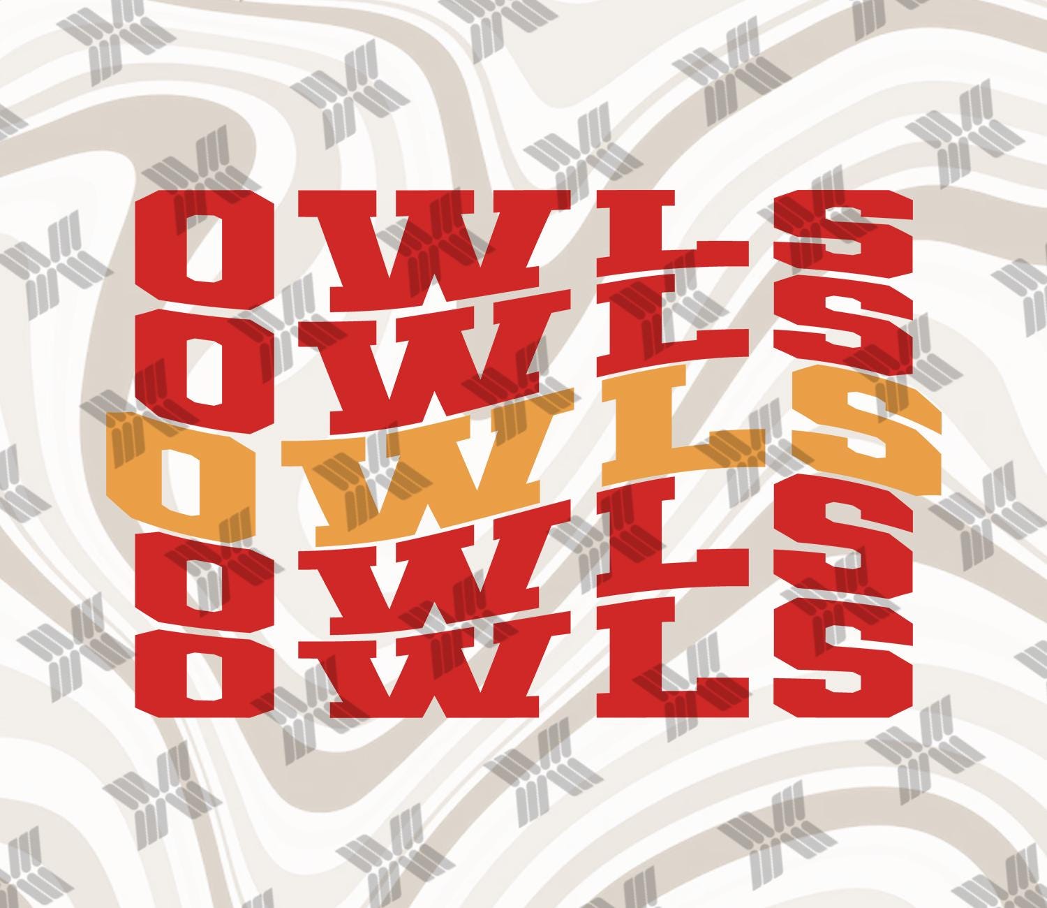 Owls Wave svg file For Cutting With Cricut, Owls png for Sublimation or iron on, Owls Football, Base