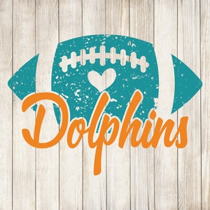 Dolphins svg Football Distressed Love For Cutting With Cricut, Dolphins png, Dxf, Eps