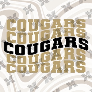 Cougars Wave svg file For Cutting With Cricut, Cougars png for Sublimation or iron on, Cougars Football, Baseball, Basketball Mascot