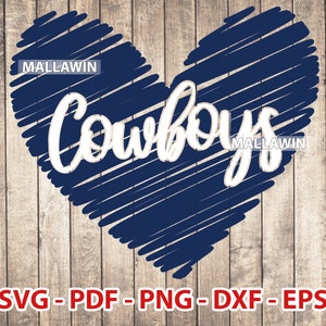 Cowboys svg Football Love For Cutting With Cricut, Cowboys png, Dxf, Eps