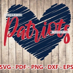 Patriots svg Football Love For Cutting With Cricut, Patriots png, Dxf, Eps