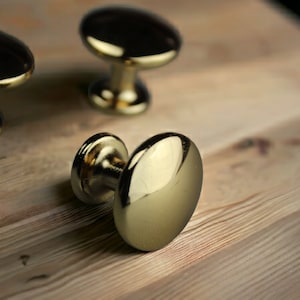 Gold drawer Knobs / Gold dresser pulls / Gold Dresser Knobs / Gold Drawer Pulls / Round Design 25mm (0.98 inches) Metal Handle