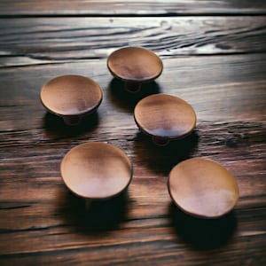Copper Knobs / Add a Touch of Elegance with Copper Cabinet Knobs and Drawer Handles / Round Copper handles / Metal handle  / 1.38 inches