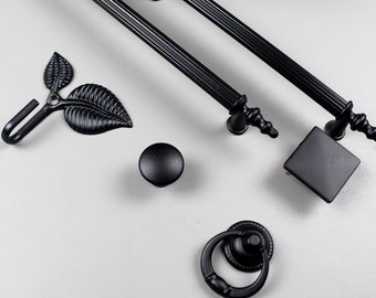 Tirador serie Black/tiradores de cajones negros, tiradores de cocina, tiradores de cajones negros, tiradores de cajones de armario, pomos y tiradores largos