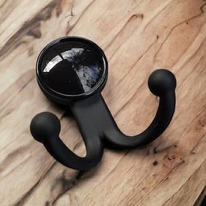 Round Black Metal Hook  /  Modern Decoration Coat Hook / Towel Rack / Coat Rack Hanger / Classic Hat & Coat Hook