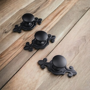 Black Knobs ,Black Cabinet Handles, Dresser Knobs , Modern Drawer Pull , Unique Knobs , Mushroom Knobs , Cabinet Knob , Black Drawer Pulls