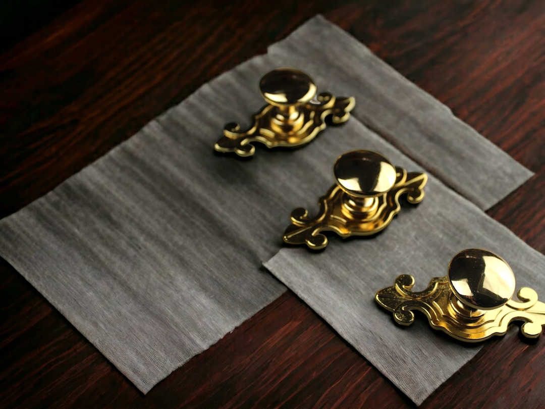 Gold Drawer Pulls , Gold Drawer Knobs , Mushroom Knobs , Modern Knob