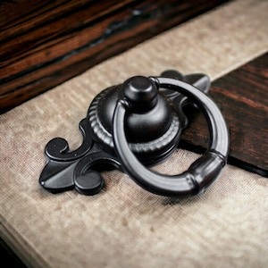 Black Cabinet Knobs , Metal Cabinet Handles Black Drawer Pulls, Black Elegant Handle for Cabinet and Drawer, Black Decorative Knobs