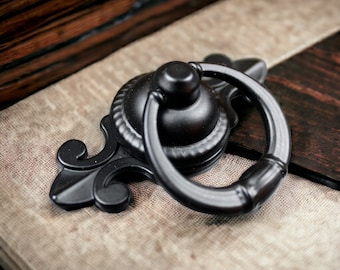 Czarne Gałki do szafek, Metalowe Uchwyty do szafek Czarne Uchwyty do szuflad, Czarny Elegancki Uchwyt do Szafek i Szuflad, Czarne Gałki Dekoracyjne