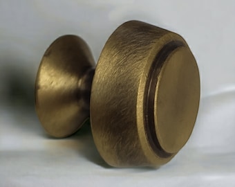 Perillas redondas de latón, perillas modelo hongo de bronce y latón macizo, tiradores de latón para gabinetes, tiradores de cajón vintage, herrajes para muebles