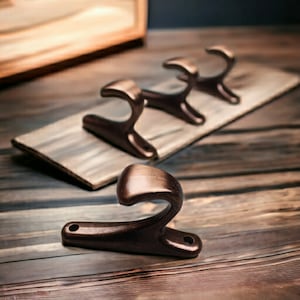 Copper Cup Hooks , Copper Decor , Decorative Hat Hanger , Modern Wall Coat Hooks , Stilish Desing French Hooks , Modern Towel Rack