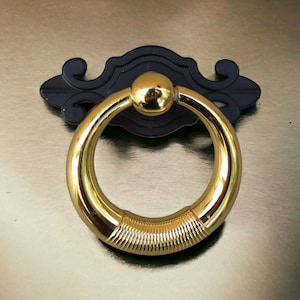Gold Cabinet Knobs, Gold Drawer Pulls , Kitchen Knobs, Knobs for dresser , Modern Drawer Pulls , Metal Furniture Knobs , Leaf Ring Knobs