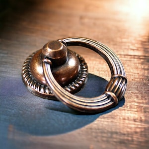The Copper Round Ring Drawer Pull, Copper Handles, Vintage drawer Pulls, Cabinet and Drawer Handle, Knob for Kitchen, Knobs for Cabinets