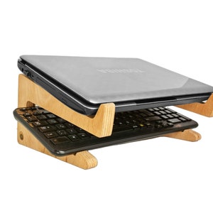 Wood Laptop Stand and Keyboard Stand, Laptop Riser