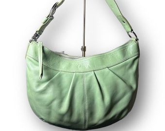 Coach Lime Green Leather Soho Pleated Shoulder Bag