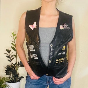 Womens biker vest Etsy Mexico