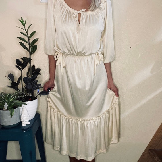 Vintage 70’s Cottage Prairie Milkmaid Dress by Oo… - image 5