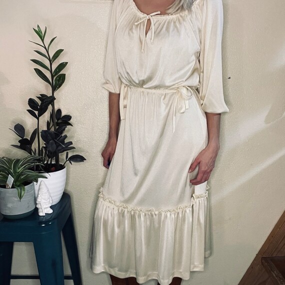 Vintage 70’s Cottage Prairie Milkmaid Dress by Oo… - image 7