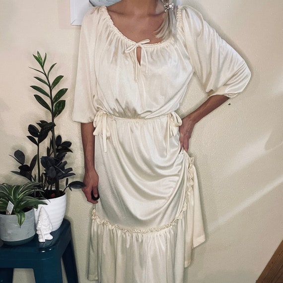 Vintage 70’s Cottage Prairie Milkmaid Dress by Oo… - image 1