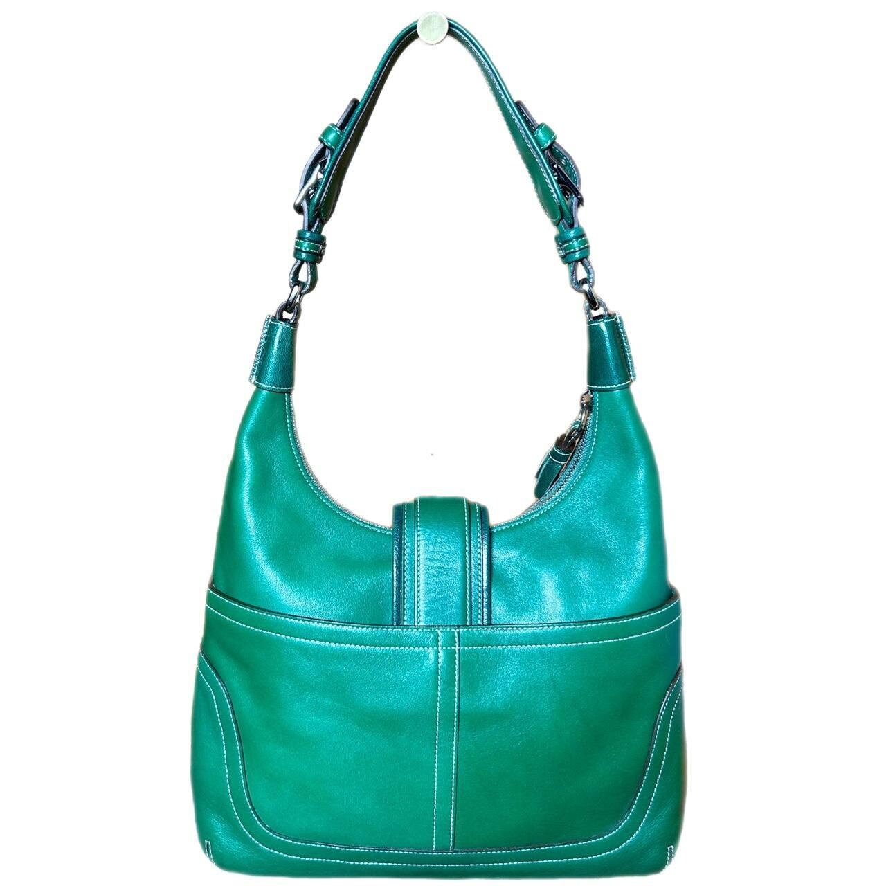 Coach turquoise purse hot sale
