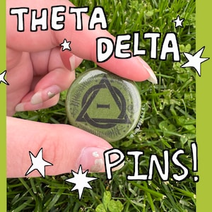 Theta Delta fern-pattern Pin! Therian pride therian gear