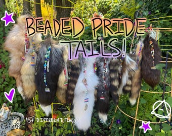 Beaded LGBT+ Pride Tails! | Therians, Furries, Cosplay, Alternative, Accessory
