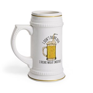 Funny Craft Beer Mug, Home Brew, Smoothie Beer Glass, Gag Gift Present, Dad Gift, IPA, Lager, Fathers Day Gift Stein Mug