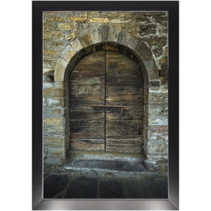 Bargain Frames | Old Wooden Gate Inside Stone Archway In Europe