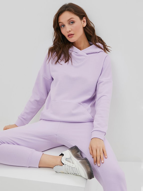 Hoodie Sewing Pattern PDF | Womens Kangaroo Pocket Pullover Hoodie | Hood with Cuffs | UK6-26 | EU34-54 | US2-22