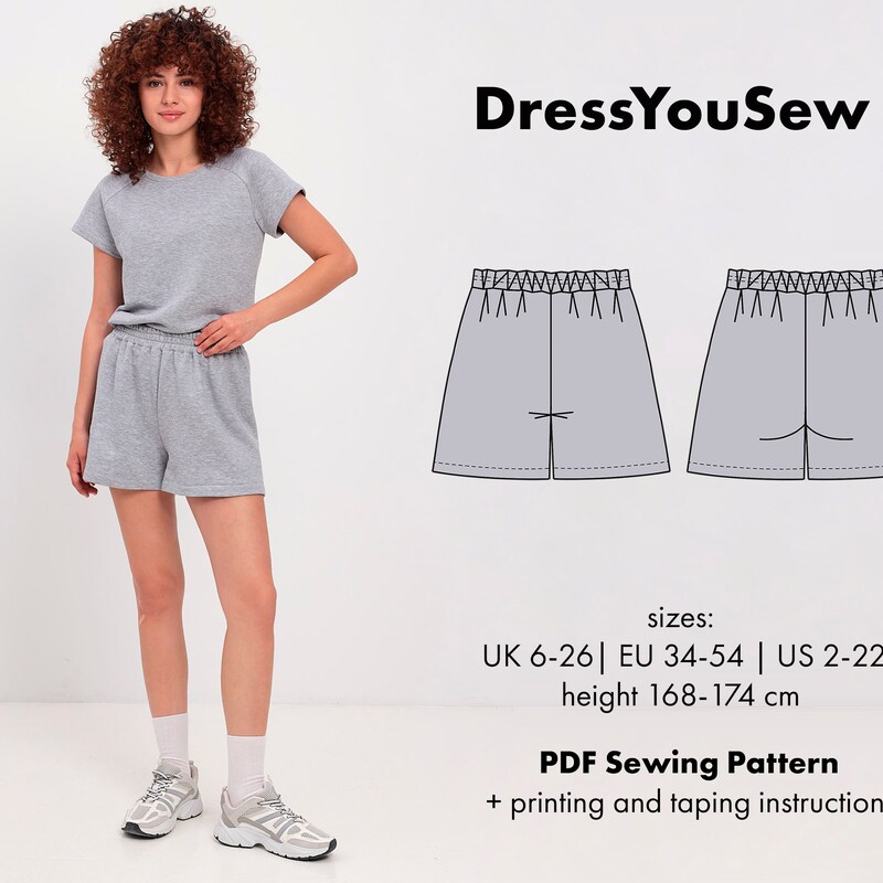 Shorts Pattern Women Etsy