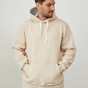 Mens Hoodie Sewing Pattern PDF | Kangaroo Pocket Pullover Hoodie | Drawstring Hood with Rib Cuffs | XS-6XL
