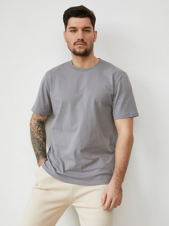ITALIAN FABRIC BASIC T-SHIRTS Lサイズ free spirit Basic Cotton Premium Quality 100% Cotton Men's V