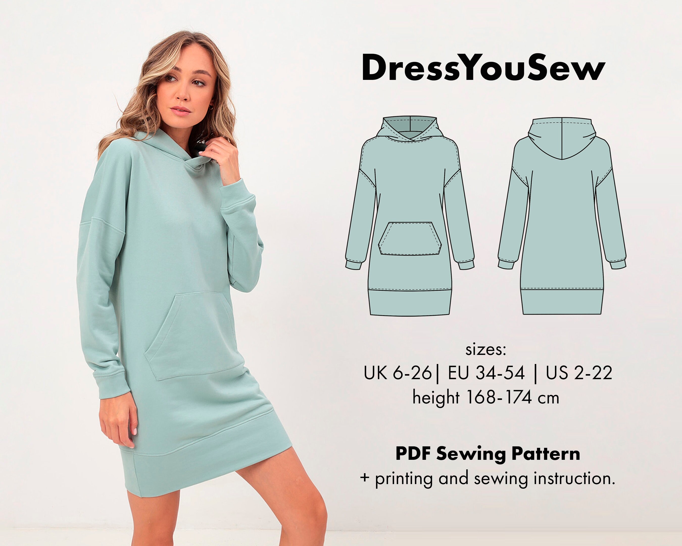 Full length deals hoodie dress