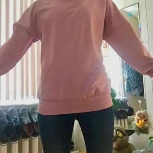 Hoodie Sewing Pattern PDF | Womens Kangaroo Pocket Pullover Hoodie | Hood with Cuffs | UK6-26 | EU34-54 | US2-22 image 12