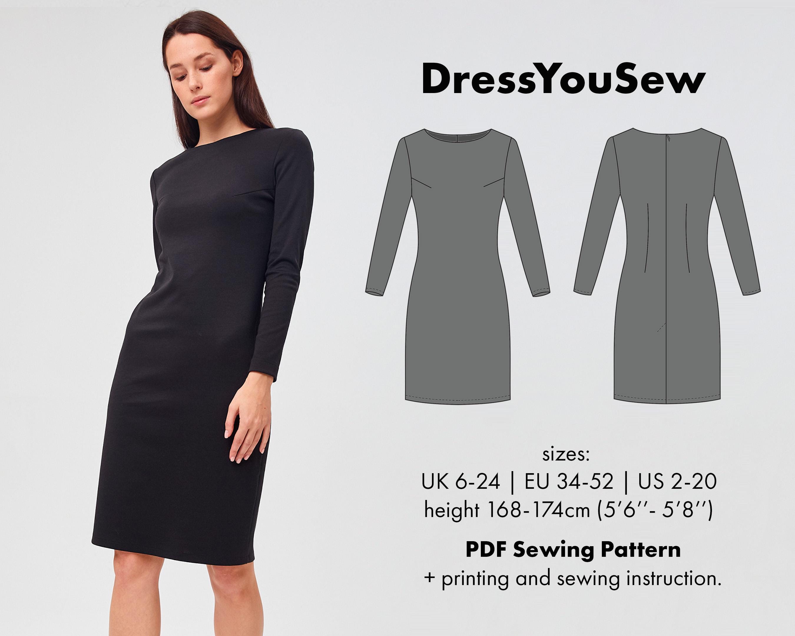 knee length dresses for ladies Shift Dress – The Sewing Revival main image 1