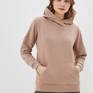 Hoodie Sewing Pattern PDF | Womens Kangaroo Pocket Pullover Hoodie | Hood with Cuffs | UK6-26 | EU34-54 | US2-22 image 10