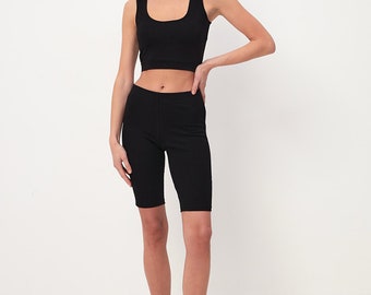 Patrón de costura para conjunto deportivo / Top corto y pantalones cortos de ciclismo (PDF) / Tallas UK 6-24 / EU 34-52 / US 2-20