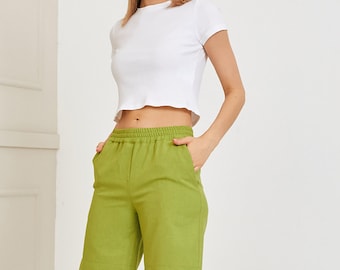 Womens Shorts Sewing Pattern PDF | Straight Linen Shorts with Pockets PDF | UK6-22 | EU34-50 | US2-18