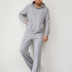 Mens Trousers Sewing Pattern PDF | Wide Leg Elastic Waist Pants | Relaxed Fit Trousers with Side Pockets | XS-6XL