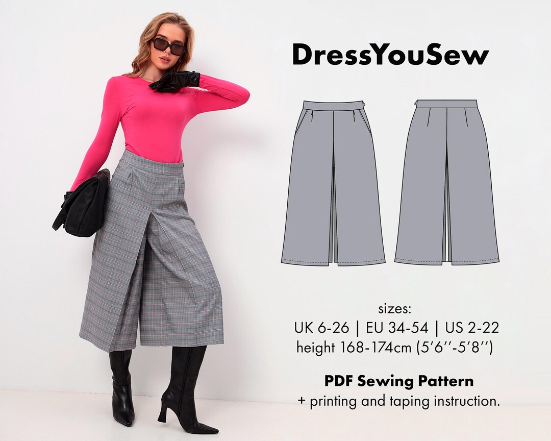 sheller big check tweed culottes ブラックM il_1080xN.7086836867_sf04.jpg