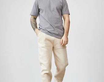 Mens Joggers Sewing Pattern PDF | Cuffed Elastic Waist Sweatpants | Relaxed Fit Tracksuit Bottoms with Pockets | XS-6XL
