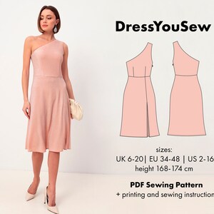 PDF Vestido Mujer Clasico talla 34 eu PDF patron vestido talla 34 eu PDF patrones de costura para mujer Descargas digitales Patrones Tallas Grandes Etsy Mexico