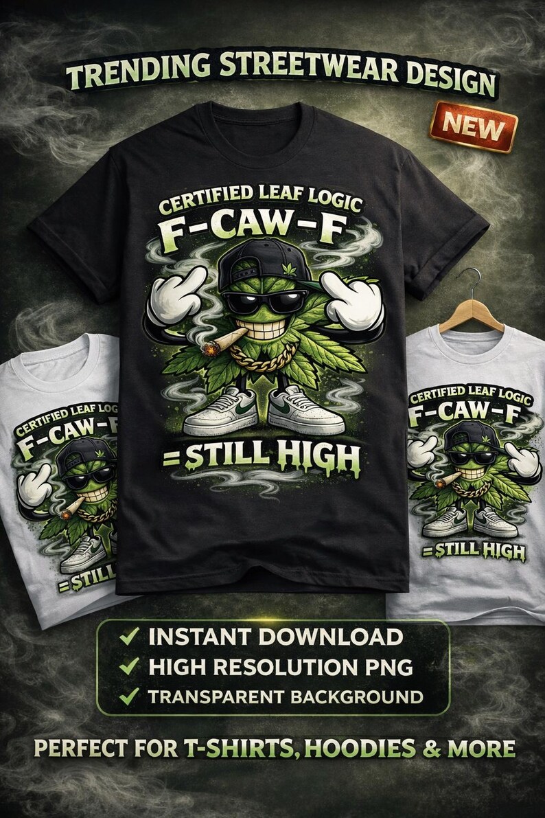 Cannabis Leaf T-shirt Design PNG | Funny Stoner Shirt Graphic ...
