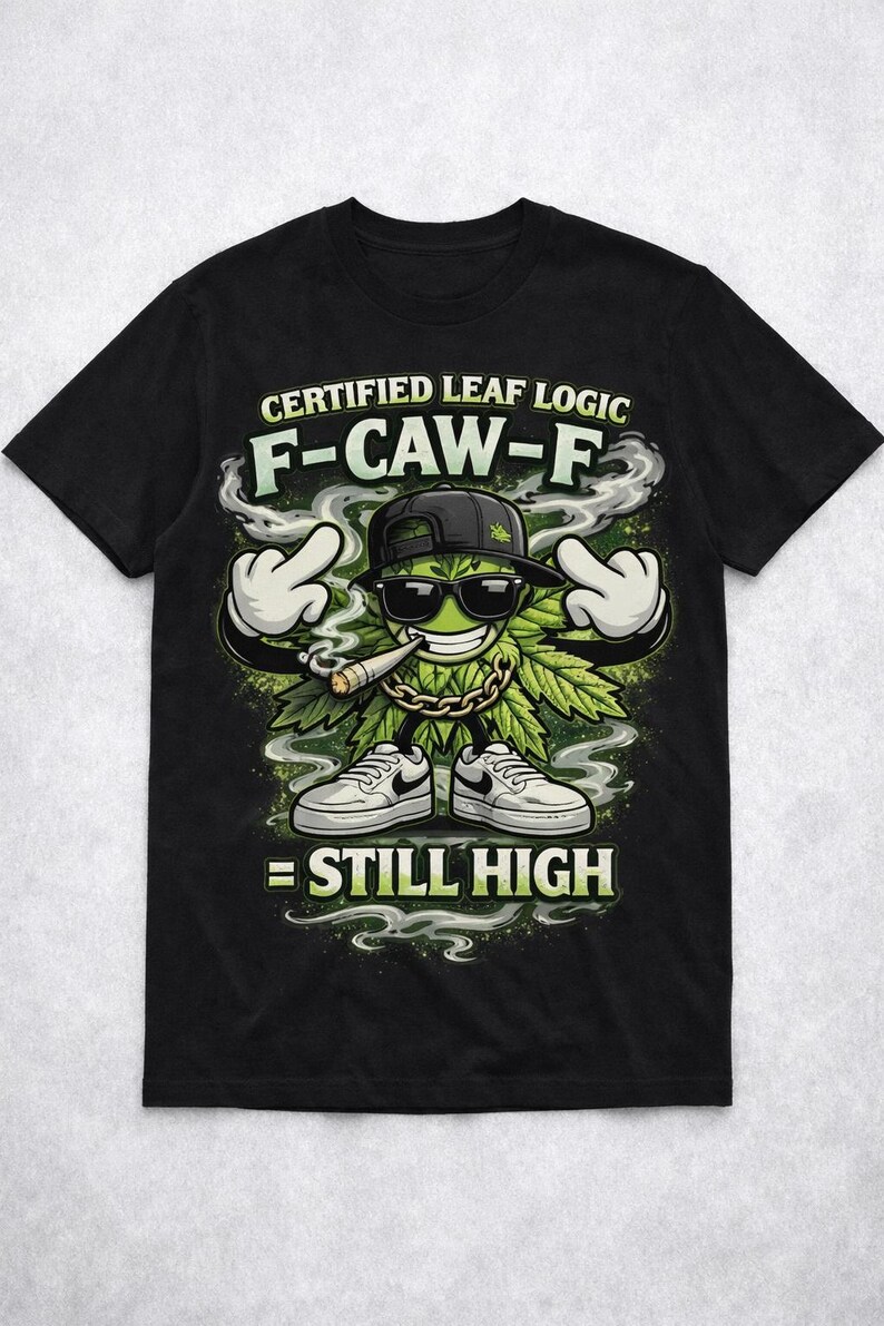 Cannabis Leaf T-shirt Design PNG | Funny Stoner Shirt Graphic ...