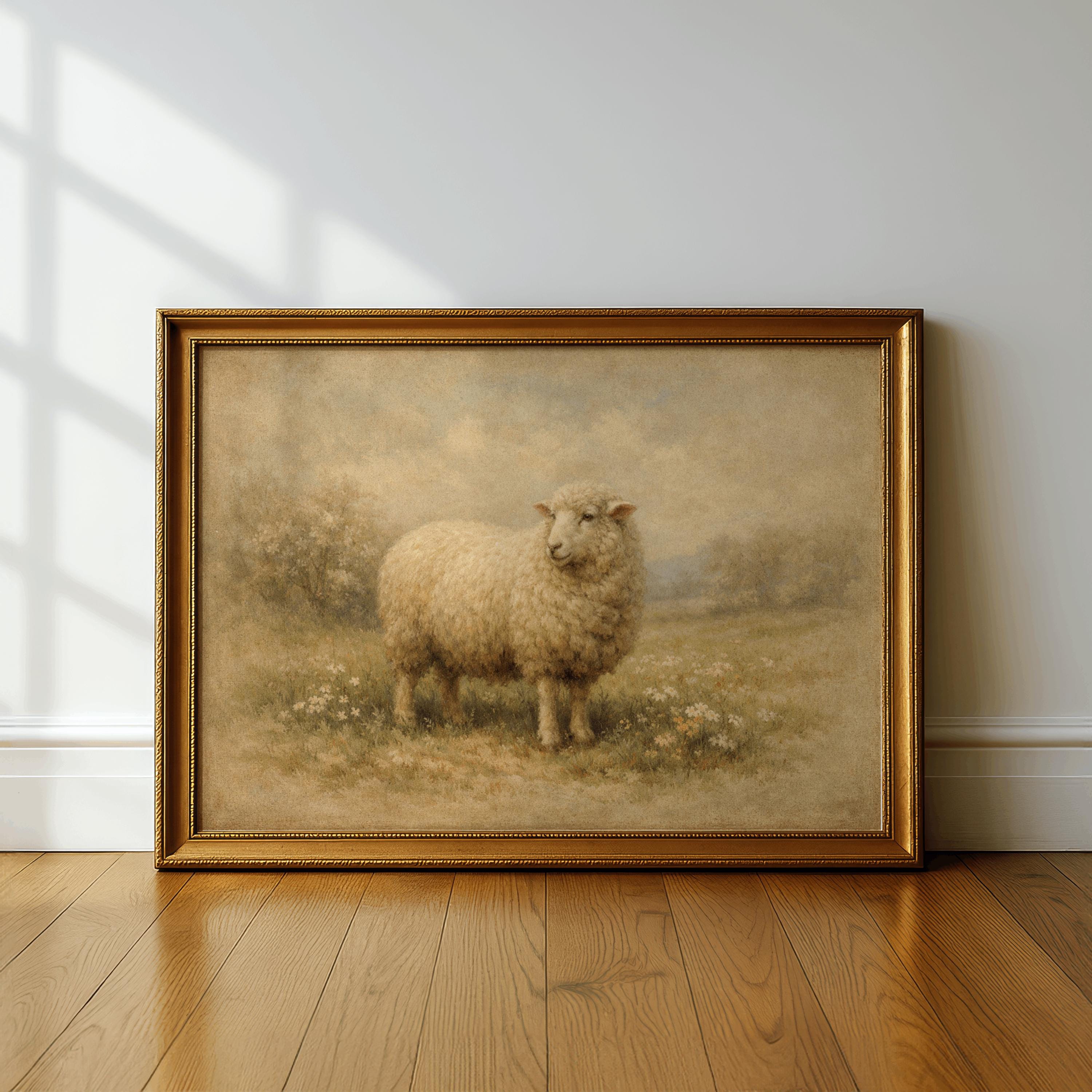 Vintage Sheep Art Print, Antique Nature Illustration, Cottagecore ...